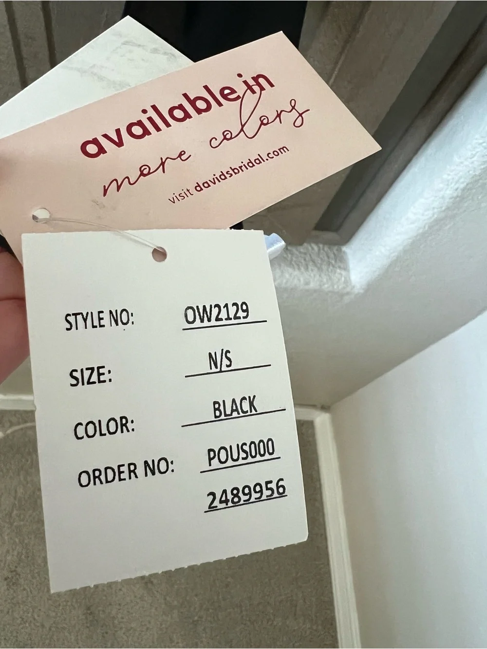 David's Bridal Black Lightweight Draped Scarf Wrap - Picture 2 of 3